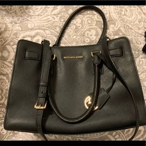Michael Kors Purse - black and gold